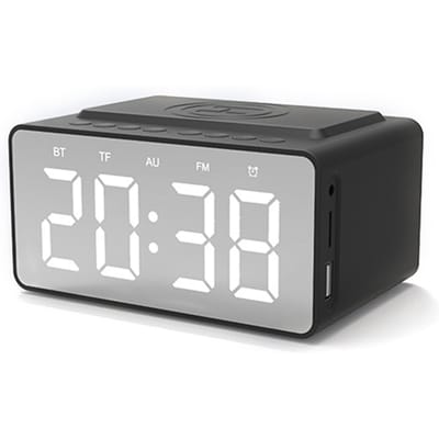 Klok Desktop Speake Draadloze BT5.0-luidsprekers Draadloze oplader Wekker FM-radio MP3-speler