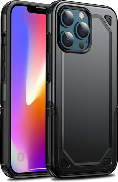 Fonu Hybrid Armor Backcase Geschikt Voor iPhone 13 Pro Max hoesje Zwart