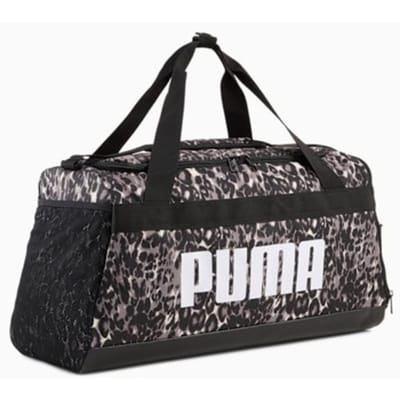 PUMA PUMA CHALLENGER AOP Small Sports Bag Unisex Sporttas - Mouse Gray-Buttercream-Leopard Aop