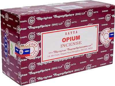 Satya - opium - wierook - doos 12 stuks van 15 gram
