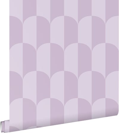 ESTAhome behang art deco bogen lila paars - 53 cm x 10.05 m - 139987