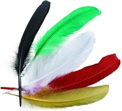Gekleurde sierveren of indianenveren - 16 cm - 15x stuks - knutselen