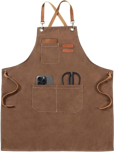 werkschort voor mannen en vrouwen - canvas schort - multifunctioneel - ideaal voor koken en bakken - SnelShoppen