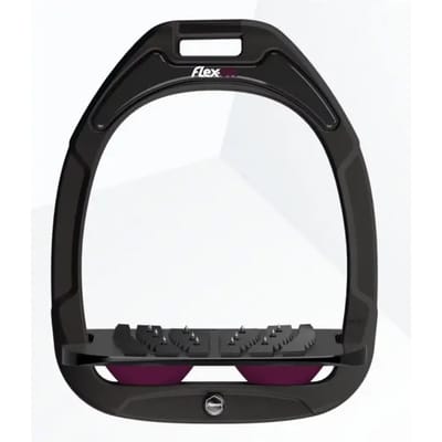 Ultra Grip Inclinatie Stirrup Zwart/Grijs/Paars Flex-On Green Composite