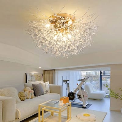 Linkforu - LED Plafondkroonluchter - Lamp - Hanglamp – 9 Lampen – Koel – Wit – Neutraal - Warm – Licht - 220V - Goud/Zilverkleurig
