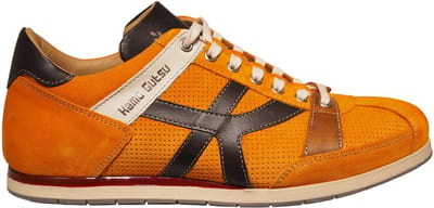 Kamo-Gutsu oranje suède heren sneakers Tifo-044
