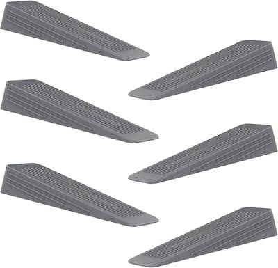 Deurstoppers Rubber - Deurwiggen - Deur Open Houden - Anti-slip Zwaar Werk - Pack van 5 - Grijs