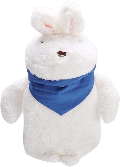 Dailygoody - Witte Konijn Warmwaterkruik met Pluche Puppetas - Hand- en Voetwarmer