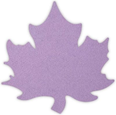 Herfstblad vilt onderzetters - Lila - 6 stuks - 10 x 10 cm - Tafeldecoratie - Glas onderzetter - Cadeau - Woondecoratie - Woonkamer - Tafelbescherming - Onderzetters Voor Glazen - Keukenbenodigdheden - Woonaccessoires - Tafelaccessoires