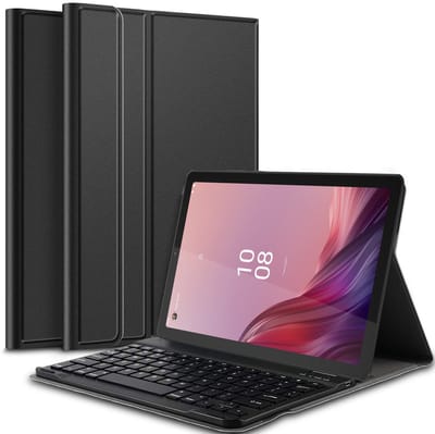 Hoes met toetsenbord geschikt voor Lenovo Tab M9 - Keyboard Book Case Cover Hoesje Zwart