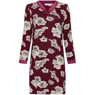 Pastunette Premium - Nachthemd - Burgundy Dream - Ecovero Viscose - Maat 38