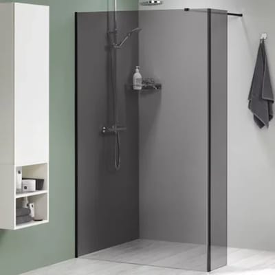 Sealskin Inloopdouche Mix&match 118x200cm - Mat Zwart Profiel - 8 Mm Rookglas