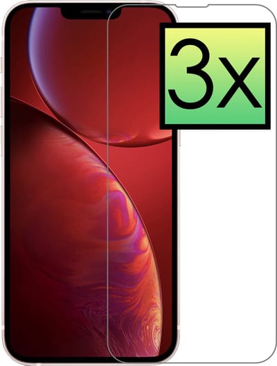 Screenprotector - 3 stuks - Geschikt voor Apple iPhone 13 - Volledige Dekking - Met Dichte Notch Full protection - Beschermglas - Gehard Glas - Tempered Glass - Screen Protector - Bescherm Cover