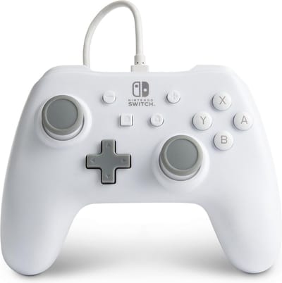 PowerA Wired Controller for Nintendo Switch - White - Wired Controller - Nintendo Switch