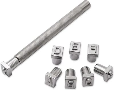 WiseGoods Premium Leder Letter & Cijfer Set - Leer Tools - Hobby Accessoires - Lettertang Letters En Cijfers - DIY Tool - Cadeau