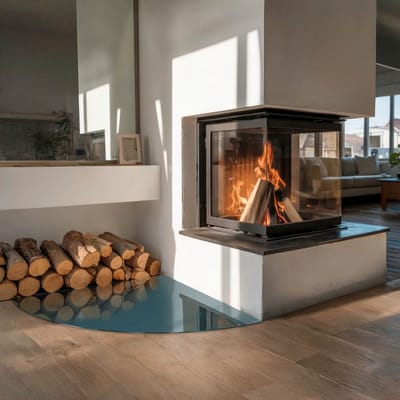 Coloray Vloerplaat Houtkachel - Onderplaat Kachel - 100 cm x 100 cm - Houtkachel Vloerplaat - Turkoois Vloerplaat Kachel - Onderplaat Voor Houtkachel - Vloerplaat voor Houtkachel - Vloerplaat Open Haard - Verwarmingsaccessoires