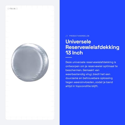 Dailygoods- Reservewielafdekking Waterdicht - Universele 13 Inch - Bandafdekking - Aanhanger/Auto - PVC Kunstleer - Eenvoudige Installatie