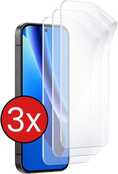 Screenprotector - 3 Stuks - Folie - Geschikt voor Google Pixel 10a - Ultra Clear - Bescherm Folie - Soft TPU - Screen Protector
