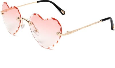 KIMU® Diamanten Hart Zonnebril - Goud Montuur - Roze Glazen - Hartjes Bril Diamant Kristal Geslepen Rand Hartje Liefde Valentijn Rosé Festival