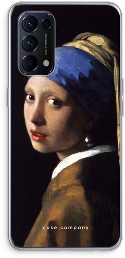 Case Company® - Hoesje geschikt voor Oppo Find X3 Lite hoesje - The Pearl Earring - Soft Cover Telefoonhoesje - Bescherming aan alle Kanten en Schermrand