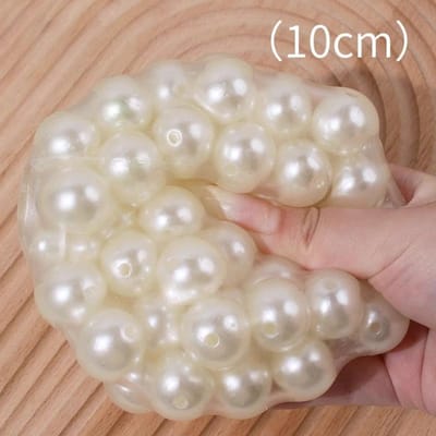 Handgemaakte druiven lawaaierige squishy bal voor volwassenen witte parel sensorisch fidget speelgoed voor kinderen stressverlichting knijpspeelgoed