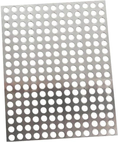 Geperforeerde Plaat - Roestvrij Staal - Bescherming Decoratie - Gladde Randen - 35x35cm - Zilver