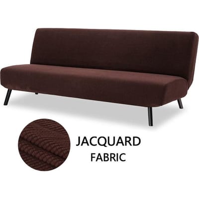 Slaapbankhoes Poolvlies Stof voor Woonkamer Bankhoes Stretch Overtrekken Elastische Stretch Armloze Slaapbankhoes voor Thuis S Size