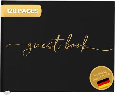 Premium Gastenboek voor Bruiloft - 120 Pagina's Vintage Stijl met Gouden Titel - Ideaal voor Herinneringen en Wensen