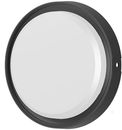 LED Buiten Wandlamp met Bewegingssensor - Brinton LED Bulkhead - 18W 2020lm - IP65 Waterdicht - 865 Helder/Koud Wit 6500K - Rond - Zwart