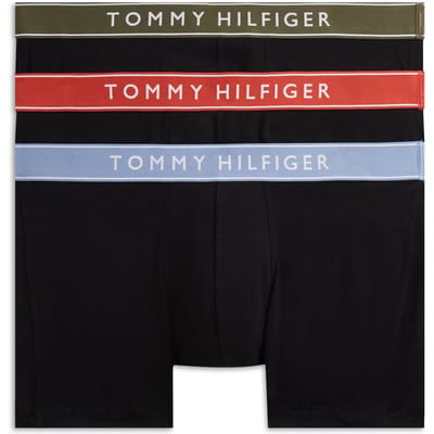 Tommy Hilfiger 3-pack Trunk Waistband Argean Sea/crmel/utility Sage Taglia: M | Biancheria intima Outlet | Uomo | Verde