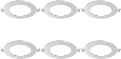 LED Downlight Inbouwspot 6 Stuks - Kingtron Thin - 3W 220lm 120° Bundelhoek - Helder/Koud Wit 6500K - IP40 - Rond - Wit - Ø85mm Buitenmaat - Ø70mm Zaagmaat
