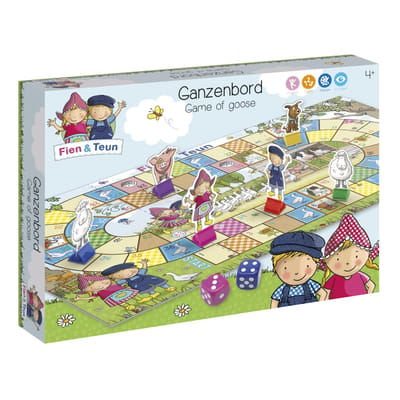 Fien & Teun ganzenbord - educatief peuter speelgoed - gezelschaps spel bordspel - boerderij thema - Bambolino Toys - Vanaf 4 jaar cadeautip