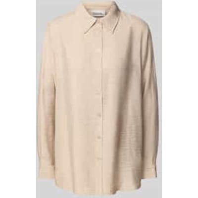 Regular fit overhemdblouse in kreuklook, model 'Kelly'