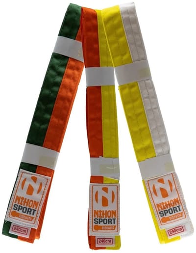Nihon Band twee kleuren | lichte kwaliteit | Wit / Geel (Maat: 240)