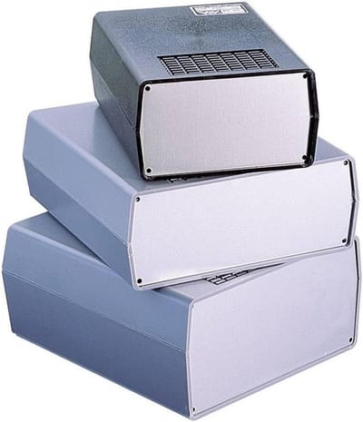 Universele behuizing - Elektronica kast - Componenten beschermen - ABS aluminium - 198 x 178 mm - Lichtgrijs