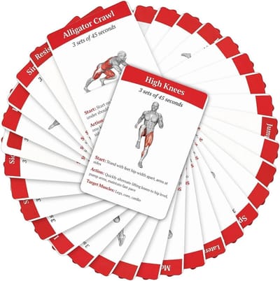 Oefenkaarten Set - Fitness Gids - Thuis Trainen - Visuele Bewegingsgids - 36 Stuks - Meerdere Foto's