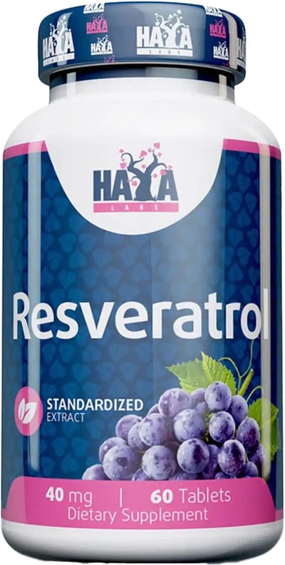 Haya Labs Resveratol 40mg Sportsupplement - 60 Tabletten