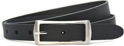Nette smalle dames riem zwart - 100% leder - Maat 105 - Totale lengte 120 cm