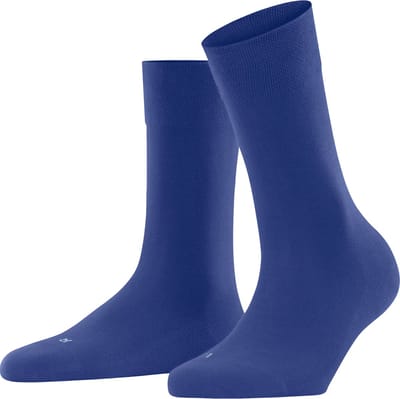 FALKE Sensitive London met comfort tailleband katoen sokken dames blauw - maat 35-38