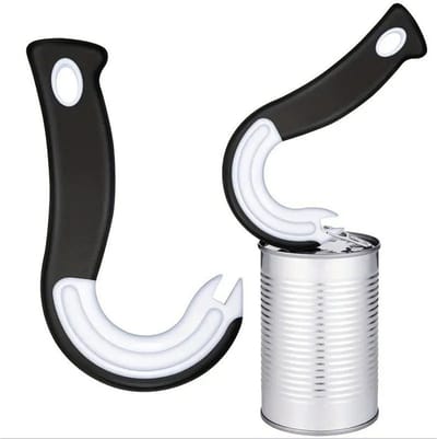 Dekselopener – Blikopener - Allesopener - Multifunctionele Opener - Ingeblikte opener - Haak blikopener - J-vormige keukenhulp - Keuken Hulp – Blikopener - LOUZIR