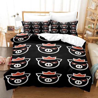 Technoblade Beddengoed Set Enkel Twin Volledig Queen King Size Beddengoed Set Aldult Kinder Slaapkamer Dekbedovertrek Sets 3D Anime Beddengoed Set EU single(135x200cm)