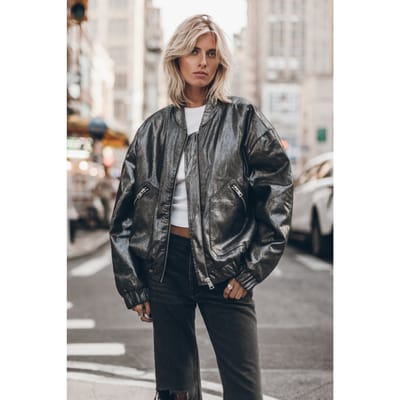 Mikuta The Silver Bomber Jacket Silver Maat: L | Bomberjacks Outlet | Dames | Zilver