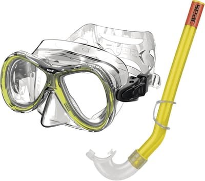 Snorkelset Capri - Duikmasker Snorkel - Onderwater Ontdekken - Anti-allergisch polymeer - Uniseks Jeugd - Geel