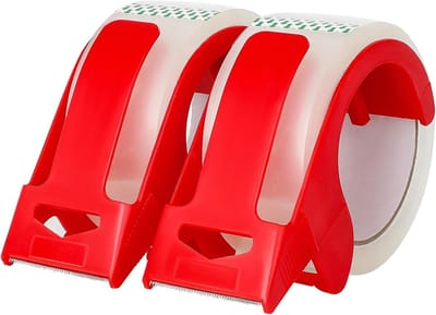 2-Pack Sterke Transparante Verpakkingstape met Dispenser - 2,7 Mil Heavy Duty Verhuis Tape