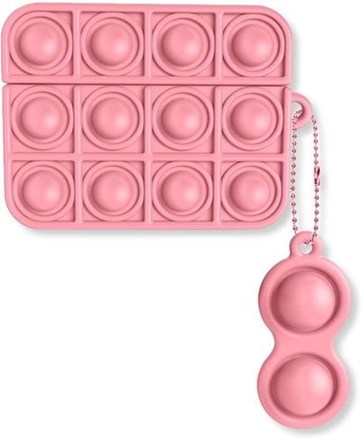 Airpods case - Apple Airpods Pro - roze siliconen - met musketon