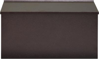 Grote wandgemonteerde brievenbus voor buiten - Roestvrij stalen doos voor post in horizontale stijl (brons, 15,7" x 4,3" x 9,4")