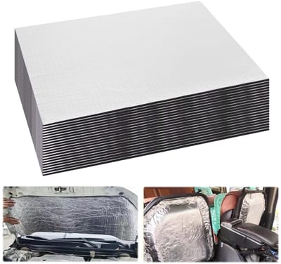 Dailygoods - YUE QIN Isolatiemat, 20 stuks, 18 x 25 cm, 5 mm, geluidsisolatiemat, zelfklevend, geluidsisolatie, mat, vuurvast, vochtbestendig, waterdicht, voor motorkap, dak, deuren, laarzen