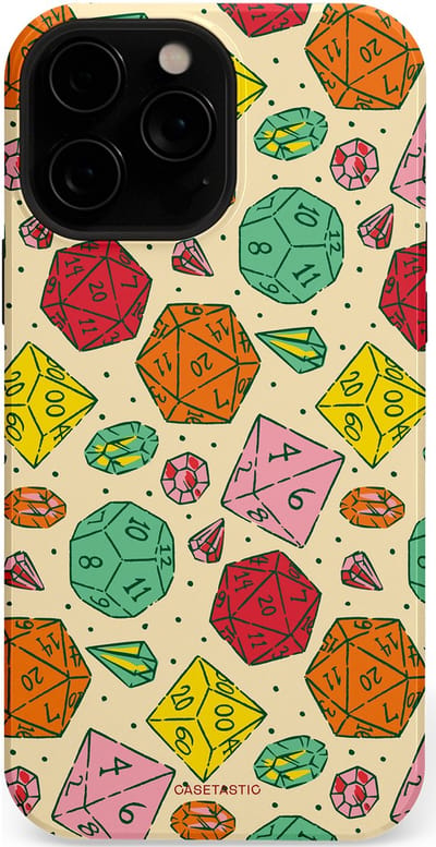 Casetastic Hoesje Geschikt voor Apple iPhone 13 Pro Max Magsafe - Stijlvolle Beschermende Duo-layer Case - D20 Geluksrol