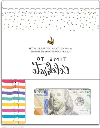 Verjaardagskaart - Geldkaart Cadeaukaart - Cadeau Overhandigen - Dubbele Ritssluiting - 21 x 16.5 cm - Verjaardag Woo Hoo