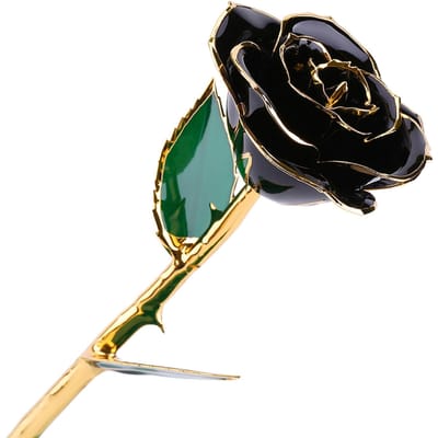 Goud Roos Liefde Lange Steel Gedipt 24k Roos Folie Afwerking Cadeaus voor Haar